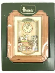 Harrods Knightsbridge Wooden Frame Picture Clock NEW In BOX, Made In SCOTLAND