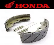 Set of (2) Honda Water Grooved FRONT Brake Shoes and Springs #45151-HA7-305