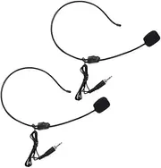 SWOOMEY 2PCS Headset Microphone for Speaker Lightweight Earhook Microphone with Recording Compact Design for Voice Amplifier Use Easy to Carry and Up