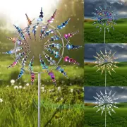 Unique and Magical Metal Windmill Sculpture Move Kinetic Wind Spinner Catcher US