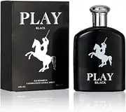 New Play men's Eau De Parfum, 3.4 Fl. Oz Men's Fragrance - Three Scents, Spicy woody, woody, fruity flavors，Fresh and Long-Lasting, Men's Cologne，Suitable For Romantic Dates And Daily Life. (100ml Play Black)