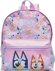 [Bluey] & Bingo Stars Backpack Kids School Bag With Front Pocket Childrens Girls Nursery Rucksack - Pink, Pink