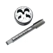 3/8"-27 UNS Tap and Die Set, Machine Thread Tap and Round Thread Die Right Hand
