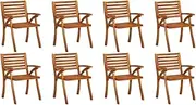 vidaXL 2X Solid Wood Acacia Rocking Sun Loungers Outdoor Garden Patio Pool Deck Backyard DayBed Chaise Lounge Seating Wooden Furniture