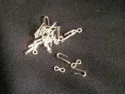 JF-13.5- Silver Plated Hook & Eye Clasps 25 ea