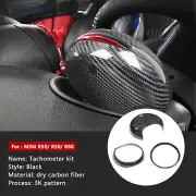 Dry Carbon Fiber Car Interior Tachometer Ring Cover Trim For MINI R55 R56 R60