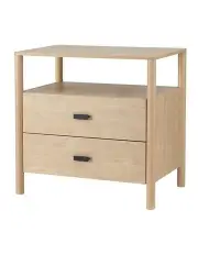 [Artiss] Bedside Table Nightstand 2 Drawers in Pine