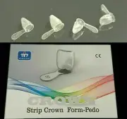 24*Resin Dental Kids Anterior Crowns Pediatric Deciduous Transparent Strip Crown