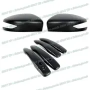 10 Matte Black Cover Trim For Nissan Maxima Side Mirror + Smart Lock Door Handle