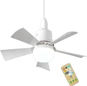 Ceiling Fans - Light Ceiling Fan with Remote Control | Dimmable Quiet Working Home Accessory for Bedroom Garage Living Room Dorms Bathroom