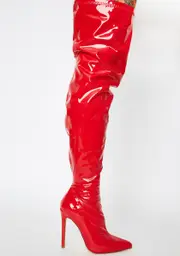 Hell Draw The Line Vinyl Boots