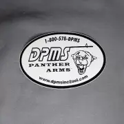 DPMS Panther Arms Black White 4.5" Oval Decal