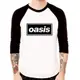 Oasis Logo-black 七分袖T恤 白/黑 灰/黑 2色 棒球綠洲英國搖滾龐克團t樂團