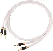 A Pair of HiFi OCC Banana Plug Speaker Cables(2 pcs,5m)