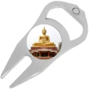 Buddha Temple Golf Ball Marker Divot Repair Tool Bottle Opener