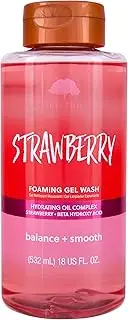 Tree Hut Strawberry Foaming Gel Wash | Cleanse & Soothe Skin Without Stripping Moisture | Made with our Hydrating Oil Complex | 18 fl oz.