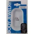 Body Jewelry Stainless Steel 16G Cubic Zirconia 3 Dot Flower Cartilage Stud Ear