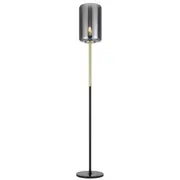 Korova Modern Standing Floor Lamp Light Marble Glass Metal Black Marble Brass Matt Smoke