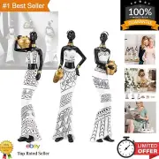 3 Pack African Art Sculptures- Vintage African Statues For Home Decor- Women'...