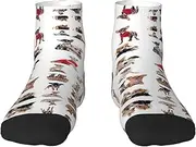 [JBYJBX] Cute Chihuahua Pug Pattern Print Adult Socks Womens Mens Workout Thermal Cozy All-Season Gift Holiday Articles Use
