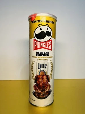 New Limited Pringles Miller Lite Beer Can Chicken Grilled Potato Chips 5.5oz