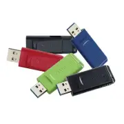 VERBATIM(R) 32-GB Store ‘n’ Go USB-A Flash Drives, 5 Count, Assorted Colors