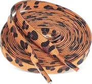 [VALICLUD] Fashionable Universal Fit Leopard Print Shoelaces Thin Sturdy Easy Tie Laces for Boots Hoodies