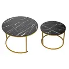 Round Coffee Table Set Modern Look Stacking Round Side Table For Home