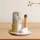 Candles Holder Sage Palo Santo Holder Desk Furnishings Incense Stick Holder 4 in