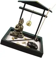 Cabilock Buddha Statue Tray for Zen Garden Meditation Decor Miniature Landscape Home Office Accessory