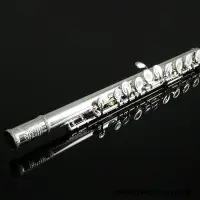 在飛比找露天拍賣優惠-1122熱賣德國ROFFEE 17孔純銀長笛樂器專業演奏級長
