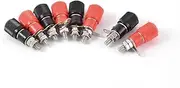 uxcell Metal Body Audio Banana Adapter Binding Post Connector 4mm 8pcs Black Red
