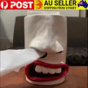 Handmade Funny Face Tissue Holder,Quirky Mouth Nose Tissue Box Dispenser Hot
