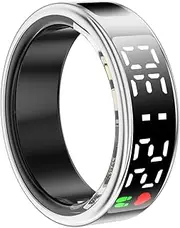 Health Smart Ring, Smart Ring for Women Men Sleep Blood Oxygen Heart Rate Monitor IP68 Waterproof Fitness Tracker Ring Calories Step Counter, Silver #8