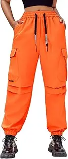 [CATHSNNA] Baggy Cargo Pants Women High Waisted Parachute Pants Lightweight Hiking Joggers Streetwear with Pockets