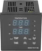 Hyuduo Temperature Controller Led Thermostat Switch Sensor Meter Temperature Time Integrated Machine with Digital Display for Heat Press Machine Use