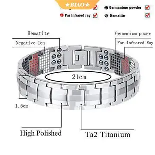 雙排多點磁石手環 男士手鍊 防輻射 降脂減肥 改善睡眠 防衰老 情侶手鍊 鈦鋼手環 保健時尚 能量手環 磁療手環減肥手鍊