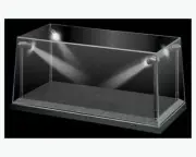 DDA Display Case Box Show Case with LED Light Black Base for Diecast Models 1:18