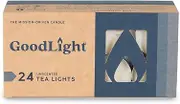 Unscented Tea Light Candles – Paraffin-Free, Vegan Palm Wax, All-Natural & Clean-Burning – 4-Hour Burn Time (24 Pack of Tealights)