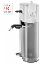 KitchenAid Metal Automatic Silver Milk Frother Attachment for Espresso Machine with $10 Credit