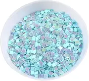 2.5mm Light Blue Square Sequins Flat Loose Sequins PVC Glitter Paillettes for DIY Crafting Nail Art Decoration, 20g/0.7oz