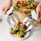 2Pcs Lightweight Mixing Salad Servers Non-stick Salad Tongs Pasta