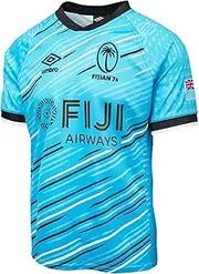 [UMBRO] Men's 25/26 Fiji 7's Rugby Away Jersey, Blue/Black-Away
