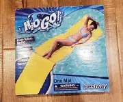 BESTWAY H2O GO Float N Roll Air Mat Pool Lounge Yellow 8+ Yrs. 86"x33" NEW