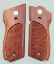WOODEN GRIPS FOR S&W MODEL 39 M 39-2 CHECKERED ROSE WOOD NICE GIFT # 6