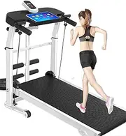 Space-Saving Folding Treadmill,Manual Tilt Home Treadmill + Folding Silent Treadmill