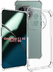 [USTIYA] Case for OnePlus 11 5G Clear TPU Four Corners Protective Cover Transparent Soft