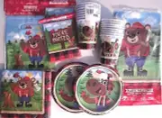LUM BEAR JACK Lumberjack Birthday Party Supply DELUXE Kit w/ Loot Bags & Invites