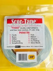 2 Rolls of Scor-Tape Adhesive 3/8" x 27yd by Scor-Pal - FREE SHIPPING!!!