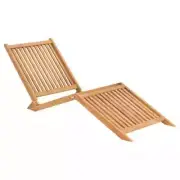 Sun Lounger Solid Teak Wood